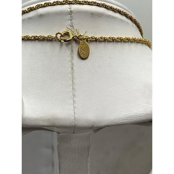 Joan Rivers Signed Vintage Egg
Goldtone & Faux pearls Pendant Long Necklace - Picture 6 of 9